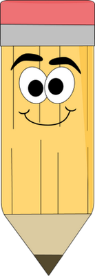 crayon - fourniture scolaire - éducation - smiley émoticône émoji cartoon clipart illustration - artémotic