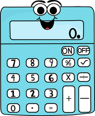 calculatrice - fourniture scolaire - éducation - smiley émoticône émoji cartoon clipart illustration - artémotic