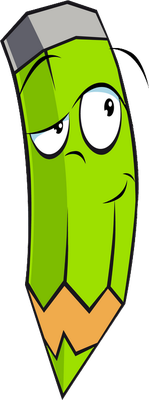 crayon - fourniture scolaire - éducation - smiley émoticône émoji cartoon clipart illustration - artémotic