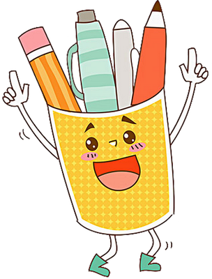 crayon - fourniture scolaire - éducation - smiley émoticône émoji cartoon clipart illustration - artémotic