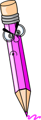 crayon - fourniture scolaire - éducation - smiley émoticône émoji cartoon clipart illustration - artémotic