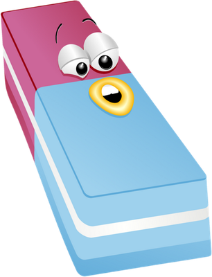 gomme - fourniture scolaire - éducation - smiley émoticône émoji cartoon clipart illustration - artémotic