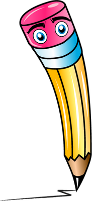 crayon - fourniture scolaire - éducation - smiley émoticône émoji cartoon clipart illustration - artémotic