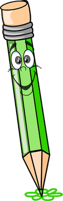 crayon - fourniture scolaire - éducation - smiley émoticône émoji cartoon clipart illustration - artémotic