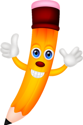 crayon - fourniture scolaire - éducation - smiley émoticône émoji cartoon clipart illustration - artémotic