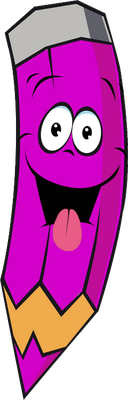 crayon - fourniture scolaire - éducation - smiley émoticône émoji cartoon clipart illustration - artémotic
