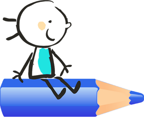 crayon - fourniture scolaire - éducation - smiley émoticône émoji cartoon clipart illustration - artémotic