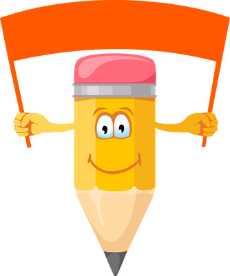 crayon - fourniture scolaire - éducation - smiley émoticône émoji cartoon clipart illustration - artémotic