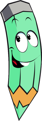 crayon - fourniture scolaire - éducation - smiley émoticône émoji cartoon clipart illustration - artémotic