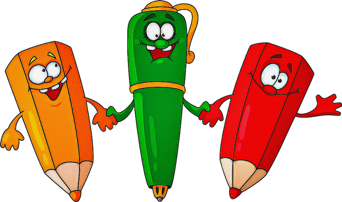 crayon - fourniture scolaire - éducation - smiley émoticône émoji cartoon clipart illustration - artémotic