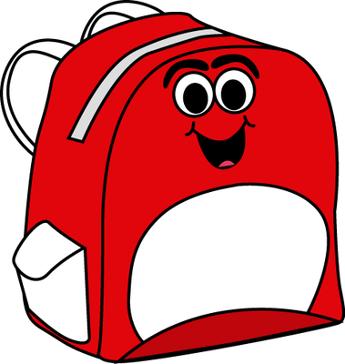 cartable - fourniture scolaire - éducation - smiley émoticône émoji cartoon clipart illustration - artémotic