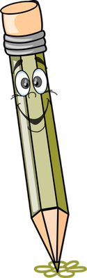 crayon - fourniture scolaire - éducation - smiley émoticône émoji cartoon clipart illustration - artémotic