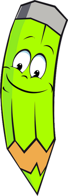 crayon - fourniture scolaire - éducation - smiley émoticône émoji cartoon clipart illustration - artémotic