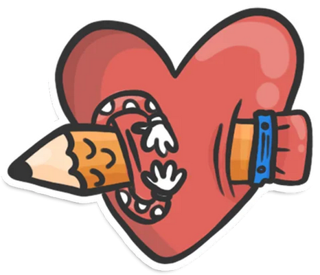 crayon - fourniture scolaire - éducation - smiley émoticône émoji cartoon clipart illustration - artémotic