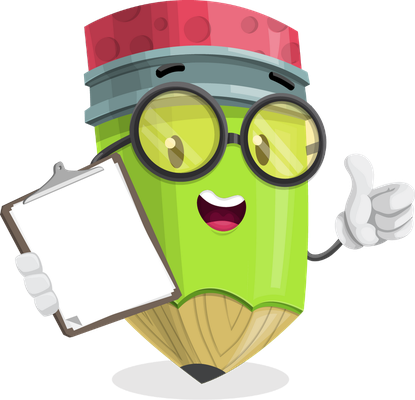 crayon - fourniture scolaire - éducation - smiley émoticône émoji cartoon clipart illustration - artémotic