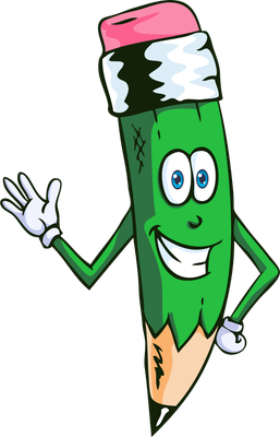 crayon - fourniture scolaire - éducation - smiley émoticône émoji cartoon clipart illustration - artémotic