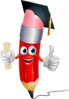 crayon - fourniture scolaire - éducation - smiley émoticône émoji cartoon clipart illustration - artémotic