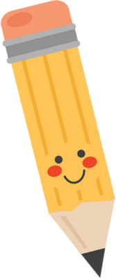 crayon - fourniture scolaire - éducation - smiley émoticône émoji cartoon clipart illustration - artémotic