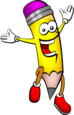 crayon - fourniture scolaire - éducation - smiley émoticône émoji cartoon clipart illustration - artémotic