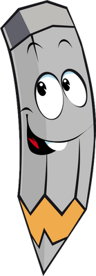 crayon - fourniture scolaire - éducation - smiley émoticône émoji cartoon clipart illustration - artémotic