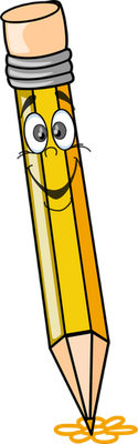 crayon - fourniture scolaire - éducation - smiley émoticône émoji cartoon clipart illustration - artémotic
