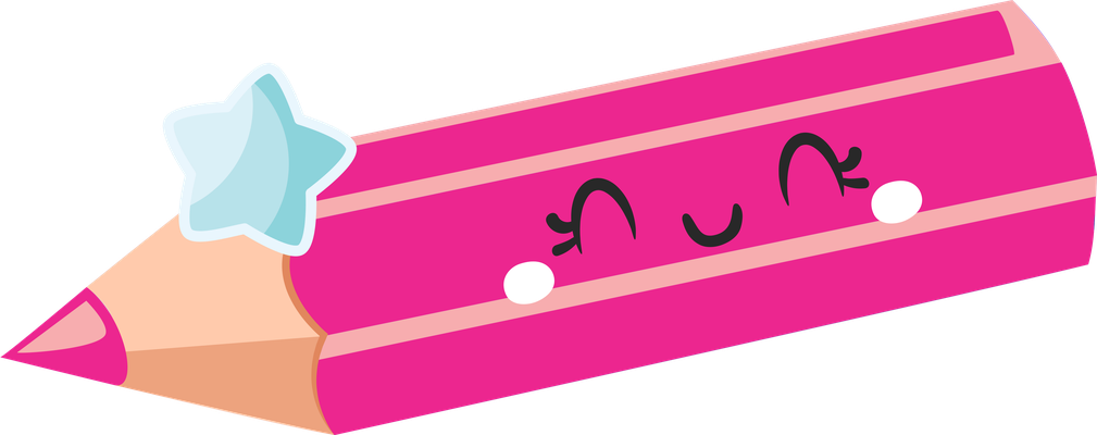 crayon - fourniture scolaire - éducation - smiley émoticône émoji cartoon clipart illustration - artémotic