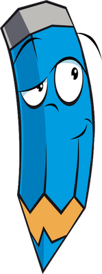 crayon - fourniture scolaire - éducation - smiley émoticône émoji cartoon clipart illustration - artémotic