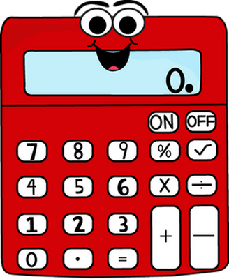 calculatrice - fourniture scolaire - éducation - smiley émoticône émoji cartoon clipart illustration - artémotic