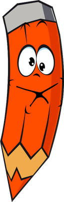 crayon - fourniture scolaire - éducation - smiley émoticône émoji cartoon clipart illustration - artémotic