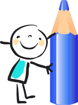 crayon - fourniture scolaire - éducation - smiley émoticône émoji cartoon clipart illustration - artémotic