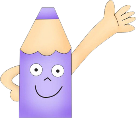 crayon - fourniture scolaire - éducation - smiley émoticône émoji cartoon clipart illustration - artémotic