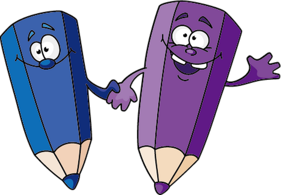 crayon - fourniture scolaire - éducation - smiley émoticône émoji cartoon clipart illustration - artémotic