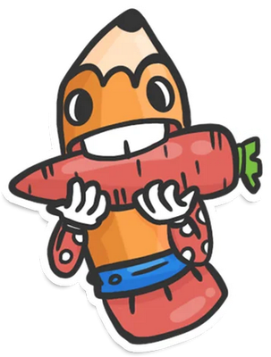 crayon - fourniture scolaire - éducation - smiley émoticône émoji cartoon clipart illustration - artémotic