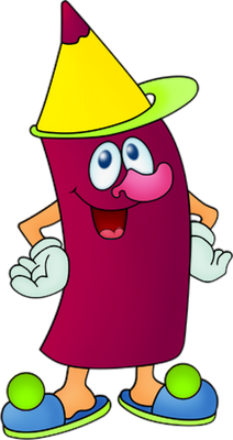crayon - fourniture scolaire - éducation - smiley émoticône émoji cartoon clipart illustration - artémotic
