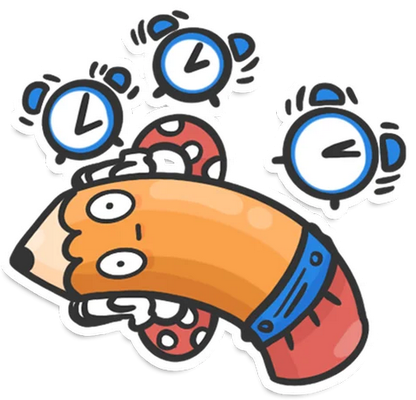 crayon - fourniture scolaire - éducation - smiley émoticône émoji cartoon clipart illustration - artémotic