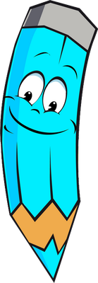 crayon - fourniture scolaire - éducation - smiley émoticône émoji cartoon clipart illustration - artémotic