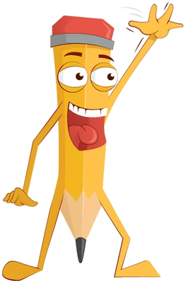 crayon - fourniture scolaire - éducation - smiley émoticône émoji cartoon clipart illustration - artémotic