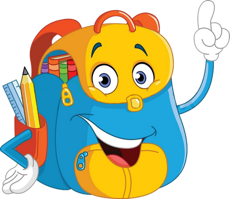 cartable - fourniture scolaire - éducation - smiley émoticône émoji cartoon clipart illustration - artémotic