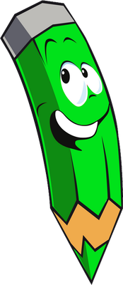 crayon - fourniture scolaire - éducation - smiley émoticône émoji cartoon clipart illustration - artémotic