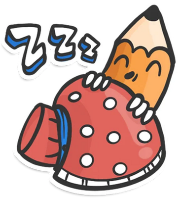 crayon - fourniture scolaire - éducation - smiley émoticône émoji cartoon clipart illustration - artémotic