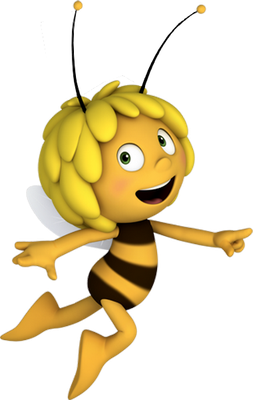 Maya [Maya l'Abeille] - insecte - animaux - smiley émoticône émoji cartoon clipart illustration - artémotic