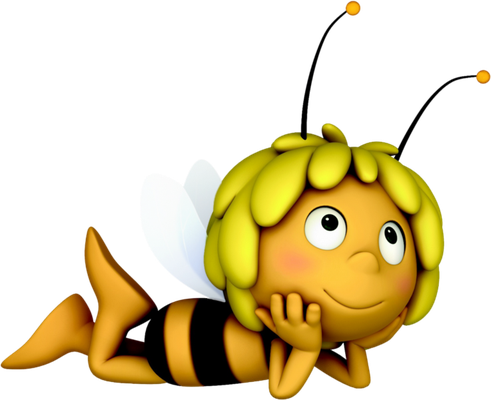 Maya [Maya l'Abeille] - insecte - animaux - smiley émoticône émoji cartoon clipart illustration - artémotic
