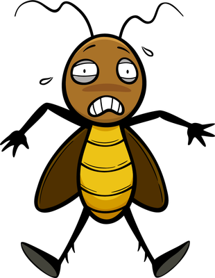 cafard - insecte - animaux - smiley émoticône émoji cartoon clipart illustration - artémotic