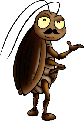 cafard - insecte - animaux - smiley émoticône émoji cartoon clipart illustration - artémotic
