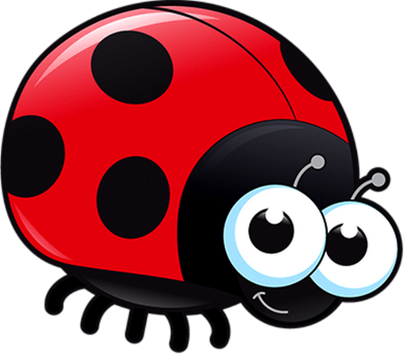 coccinelle - insecte - animaux - smiley émoticône émoji cartoon clipart illustration - artémotic