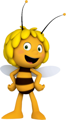 Maya [Maya l'Abeille] - insecte - animaux - smiley émoticône émoji cartoon clipart illustration - artémotic