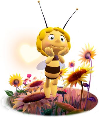 Maya [Maya l'Abeille] - insecte - animaux - smiley émoticône émoji cartoon clipart illustration - artémotic