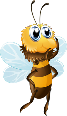 abeille - insecte - animaux - smiley émoticône émoji cartoon clipart illustration - artémotic