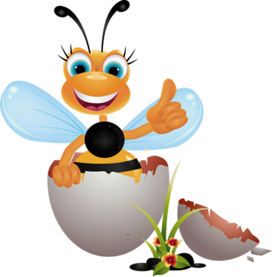 abeille - insecte - animaux - smiley émoticône émoji cartoon clipart illustration - artémotic