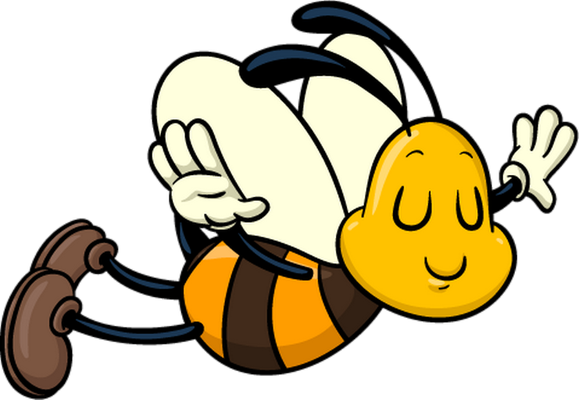 abeille - insecte - animaux - smiley émoticône émoji cartoon clipart illustration - artémotic